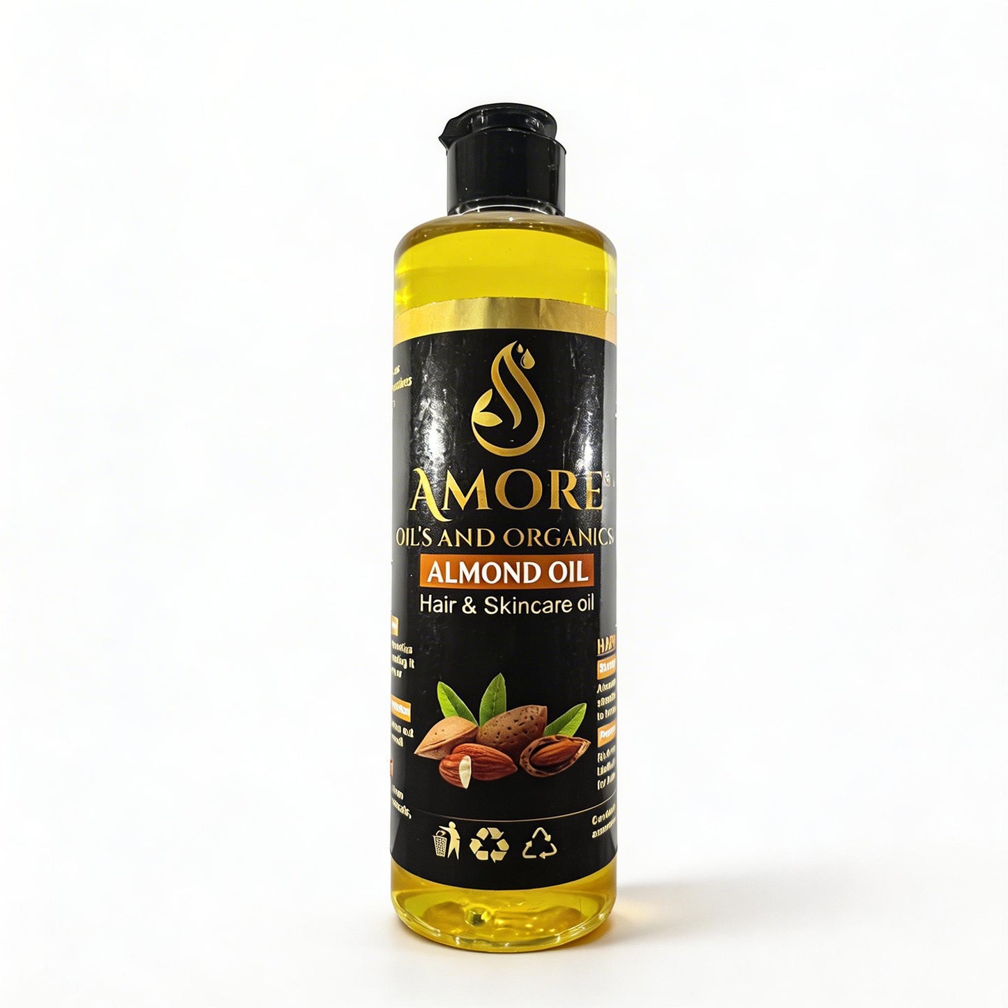 Premium Almond Oil – Pure, Natural Hair & Skin Nourishment | Amore Oils & Organics