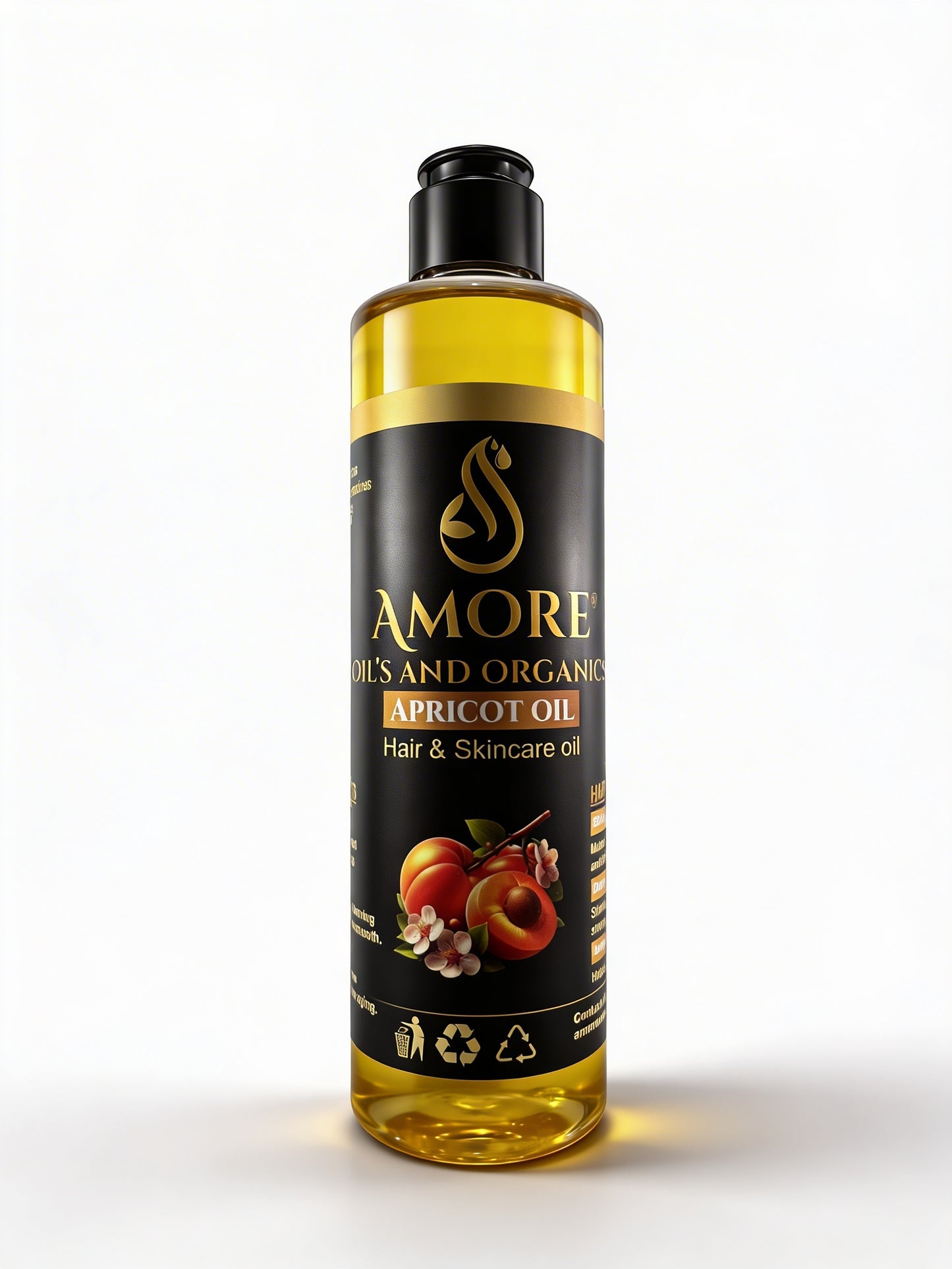 Premium Apricot Oil – Pure, Natural Hair & Skin Nourishment | Amore Oils & Organics
