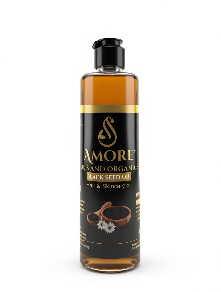Premium Black Seed Oil – Pure, Natural Hair & Skin Nourishment | Amore Oils & Organics