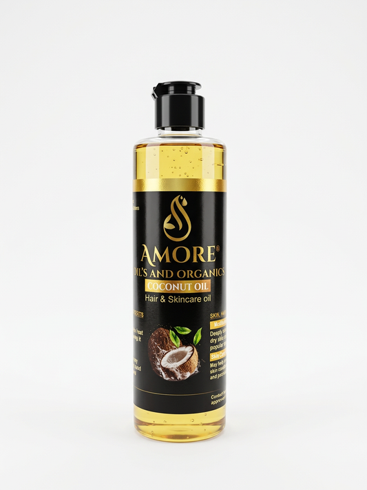 Premium Coconut Oil – Pure, Natural Hair & Skin Nourishment | Amore Oils & Organics