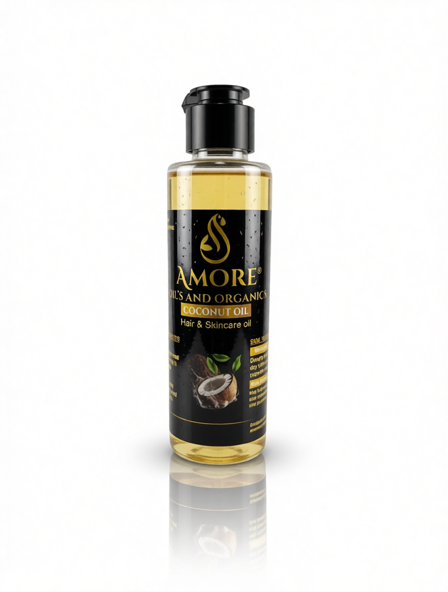Premium Coconut Oil – Pure, Natural Hair & Skin Nourishment | Amore Oils & Organics